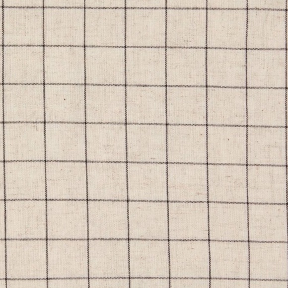 THRESHOLD NWT linen blend check print round tablecloth -70” - Picture 2 of 3